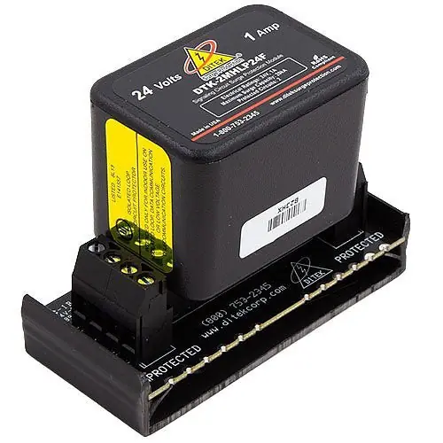 DITEK DTK-2MHLP24FWB Data and Signaling Circuit Modular Surge Protector for 24V Circuits