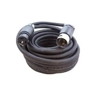 Voltec 19180008 50' 6/3-8/1 Black Rubber Temporary Power Cord