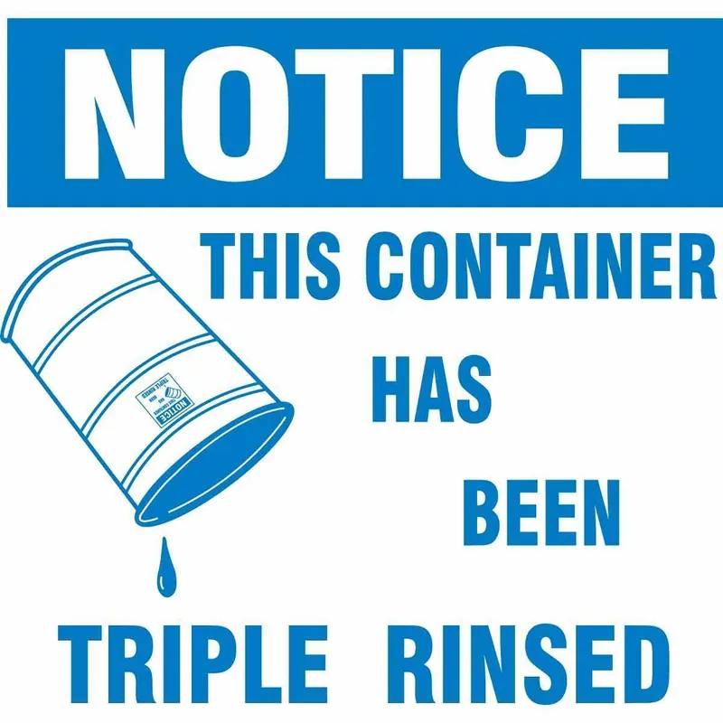Brady 60364 Non-Reflective Self-Adhesive Square Waste Disposal Label 6 in