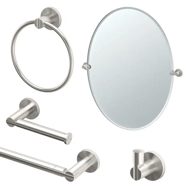Gatco KA-CHN-5-SN Bath Accessory Kit Channel