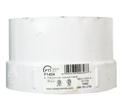 WESTLAKE PIPE & FITTINGS FORMERLY NAPCO P1404 Hub x Female Solvent Weld Sewer Adapter