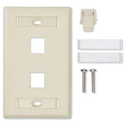 Belden AX102660 KeyConnect Single-Gang Faceplate, 1-Port, Electric White
