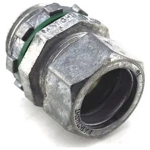 Bridgeport Fittings 250-RT2US Compression Connector Zinc Die Cast EMT Conduit Raintight 1/2 in.
