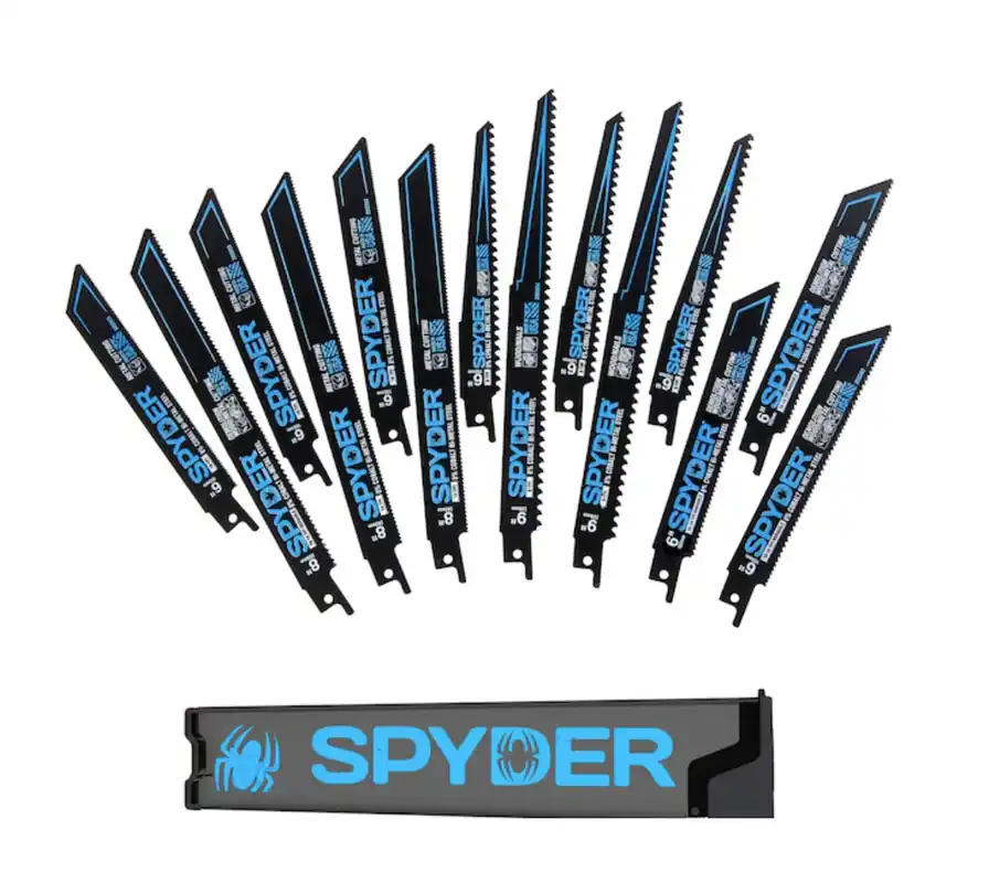 SM Products 200308 Black Thick Metal Cutting Reciprocating Saw Blade Set, 14 Pieces