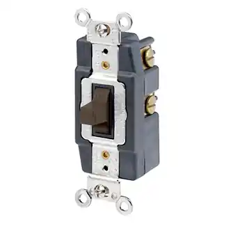 Leviton 1262 LEV 1262 BR SW TGL 2P MOMENT CONTAC 30 Amp, 120/277 Volt