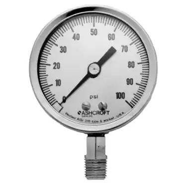 Ashcroft 251009SW02L100 Duralife Pressure Gauge 0-100 psi