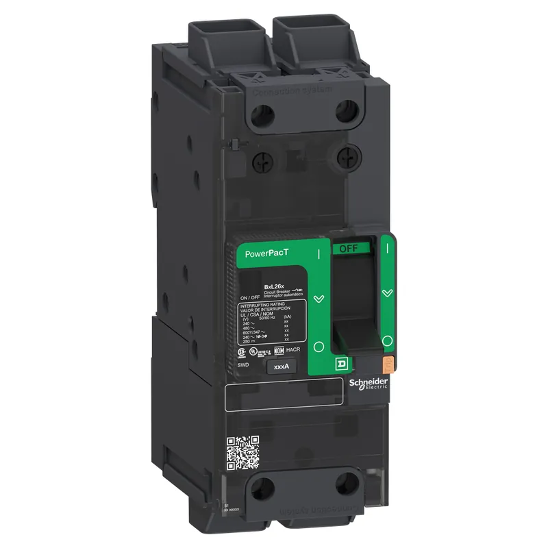 Schneider Electric BDL26070 Circuit Breaker, PowerPacT B, 70A, 2 Pole, 600Y/347VAC, 14kA
