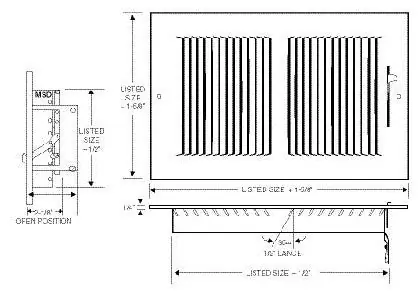 AirMate 160_08X04-W 8 x 4 Ceiling/Side Wall Register