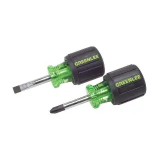 Greenlee 0153-04C Stubby Screwdriver Set, 2 Pieces