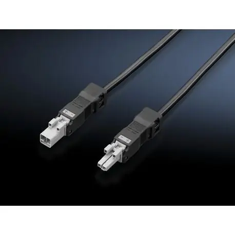 Rittal 2500440 Through Wiring Connection Cable 24 VDC 18 AWG 2-Pole