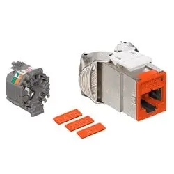 Leviton 61SJK-RO6 Mod Jack Atlas-X1 Category 6 Shielded Connector Orange