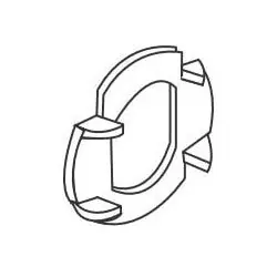 FORT LOCK (NATIONAL CABINET) AW1 Cam Lock Anchor Washer, Wood, 0.63 Flat, 0.75 Inner Diameter