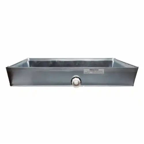 American Metal Filter Company WSG403030 30 inch x 30 inch Galvanized Water Heater Drip Pan, 4 inch Depth, Seamless