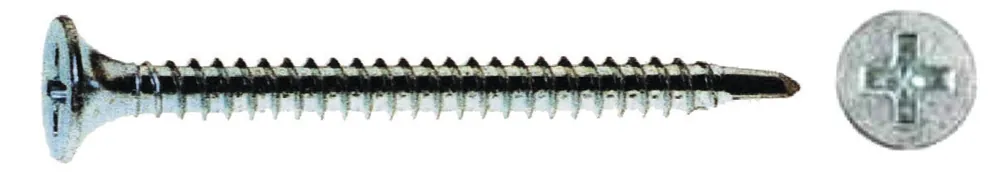 PrimeSource SDZ158 6X1 5/8 Phillips Bugle Head Fine Thread Self Drill Zp Drywall Screw