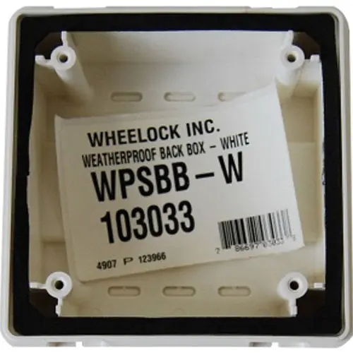 Eaton WPSBB-W Wheelock WPSBB-W Mounting Box Outdoor Plastic White WH-103033