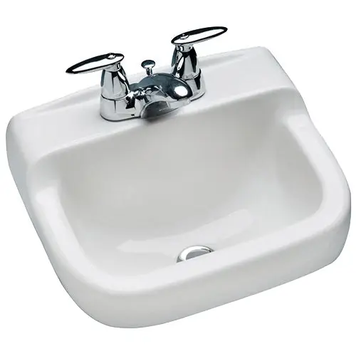 Mansfield MA1613NSWH Spruce Cove Vitreous China Wall Mount Lavatory Sink 16-1/8 in L x 13-1/4 in W x 9-1/2 in H