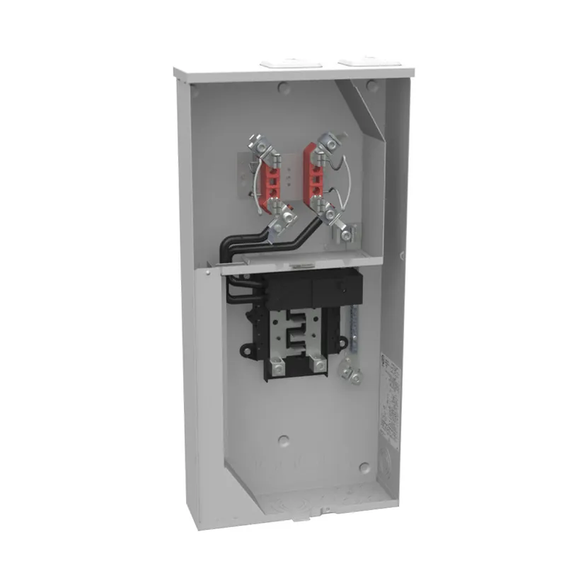 Milbank U5168-XTL-200-KK-ALT Single Position Meter Socket with Main and Load Center 200 Amp 1 Phase Ringless Horn 4 Term OH UG 240V