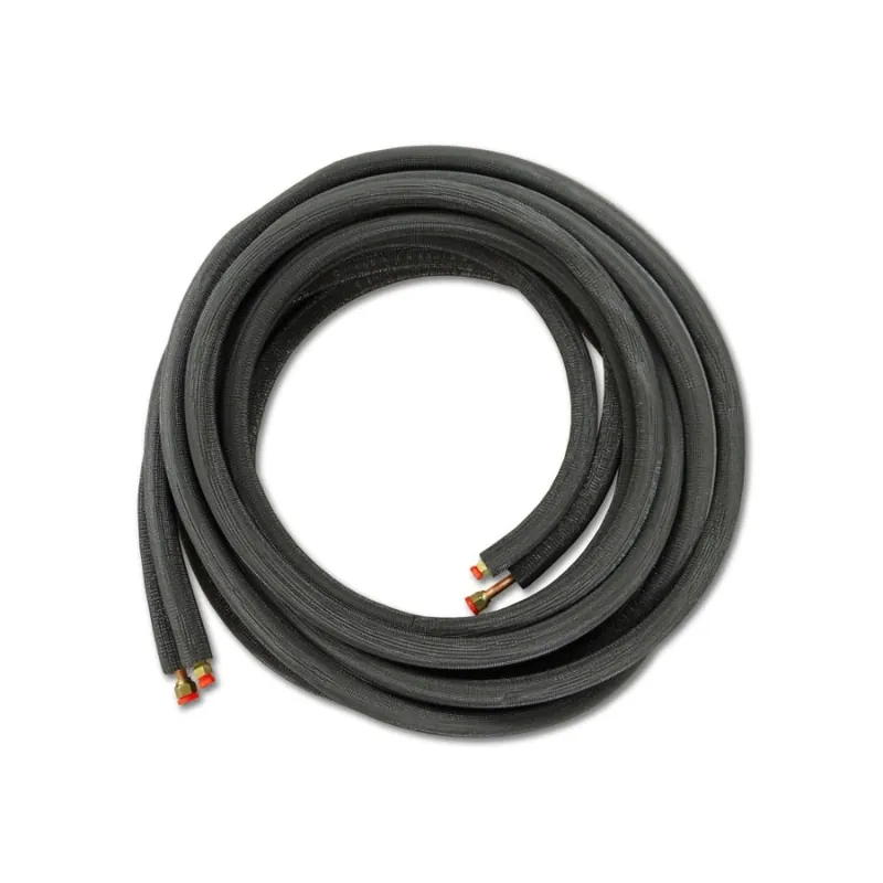 Great Lakes Copper B14121230F Line Set 1/4 x 1/2 x 30' Insulation 1/2 Ductless Coated Black w/ Flare Fittings