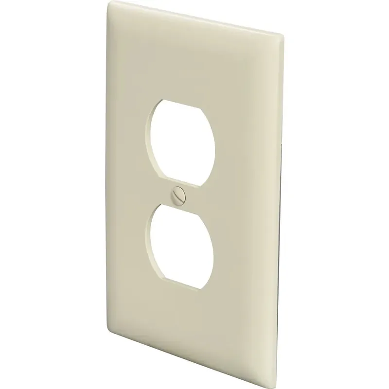 Pass & Seymour TPJ8I Duplex Receptacle Wall Plate, Single-Gang, Jumbo, Ivory