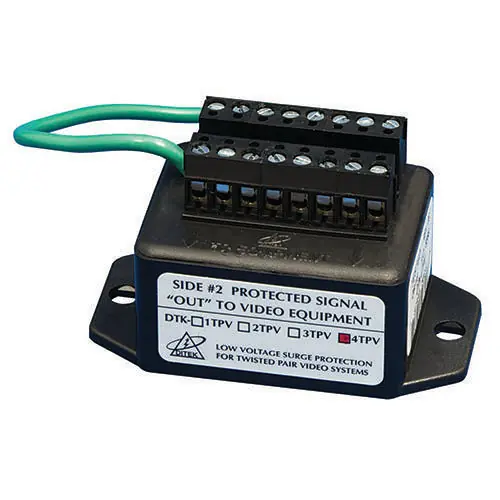 DITEK DTK-4TPV Surge Suppressor Protector for Twisted Pair Analog Video Cameras