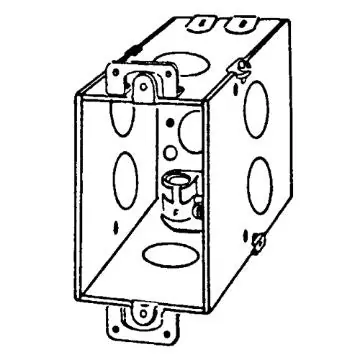 Appleton 175F Gangable Square Corner Switch Box Steel 18 cu-in Capacity