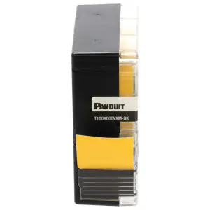 PXE T100X000VXM-BK MP Printer Cont. Tape Safety & ID Vinyl Black/Yellow 1W
