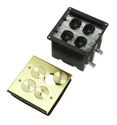 Legrand FB2TRDR2B Pass & Seymour Floor Box Assembly 15 Amp (2 Gang) Replacement MPN