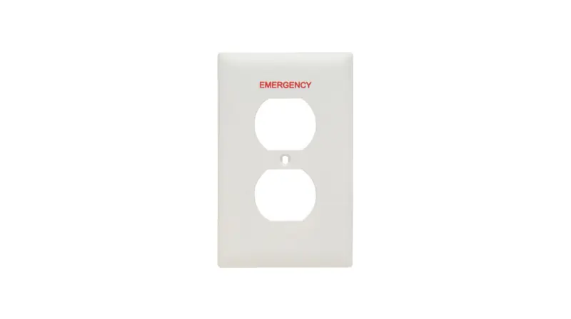 Legrand TP8EW P&S TP DUP EMER W W/RED SILK 1 Gang