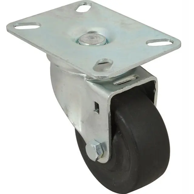 CASTER,PLATE , 3", SWL, BLK
