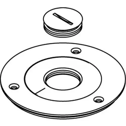 Wiremold 896TCK Floor Box Cover Plate, Brass, For Tile W/2 1/4 Opening