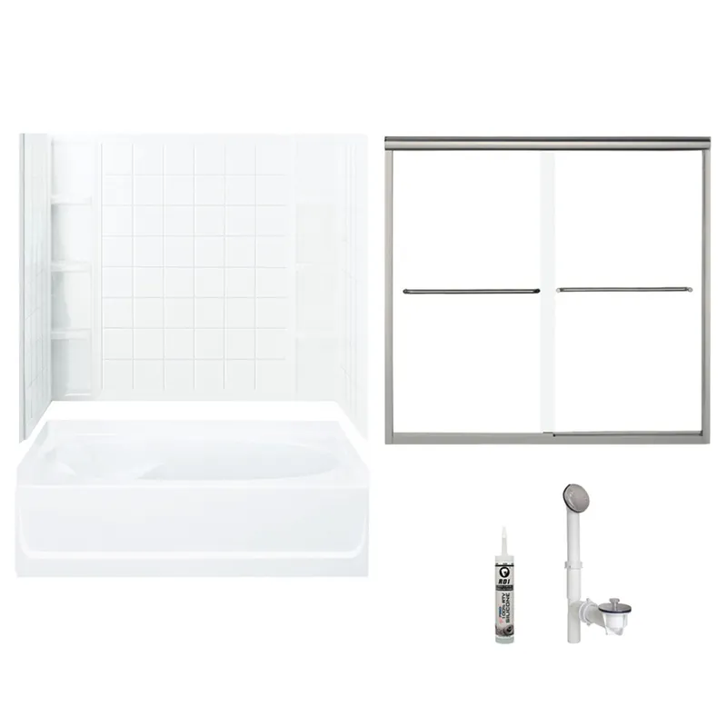 Multi Vendor Kit Parents 7110R-5405NC-B-0 Tub/Shwr Kit 60X36 RH Wht
