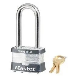 Master Lock 25LJWO Tumbler Padlock Keyed Different Boron Shackle 2 Width Less Cylinder