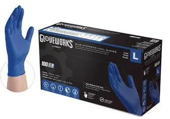 GloveWorks GWQIV44100 M Gloves Blue