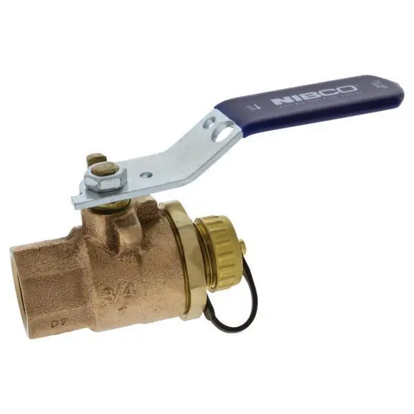 CHEMTROL NL958H8 T-585-70-66-HC 3/4 in Ball Valve, NPT x Hose End, Domestic
