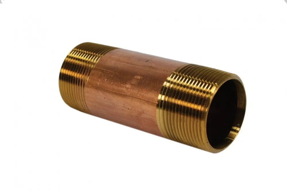 Jones Stephens N28002 1 1/2 X 2 Red Brass Pipe Nipple
