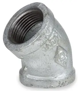 ASC Engineered Solutions 34F-1030C GE453 3 150 45 Elbow Gal (10 Per Case) Replacement MPN