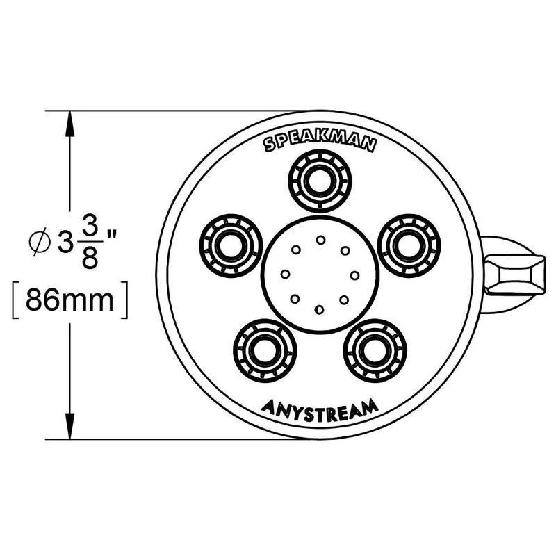 Speakman S-2005-H-E175 Hotel Multi Function Showerhead
