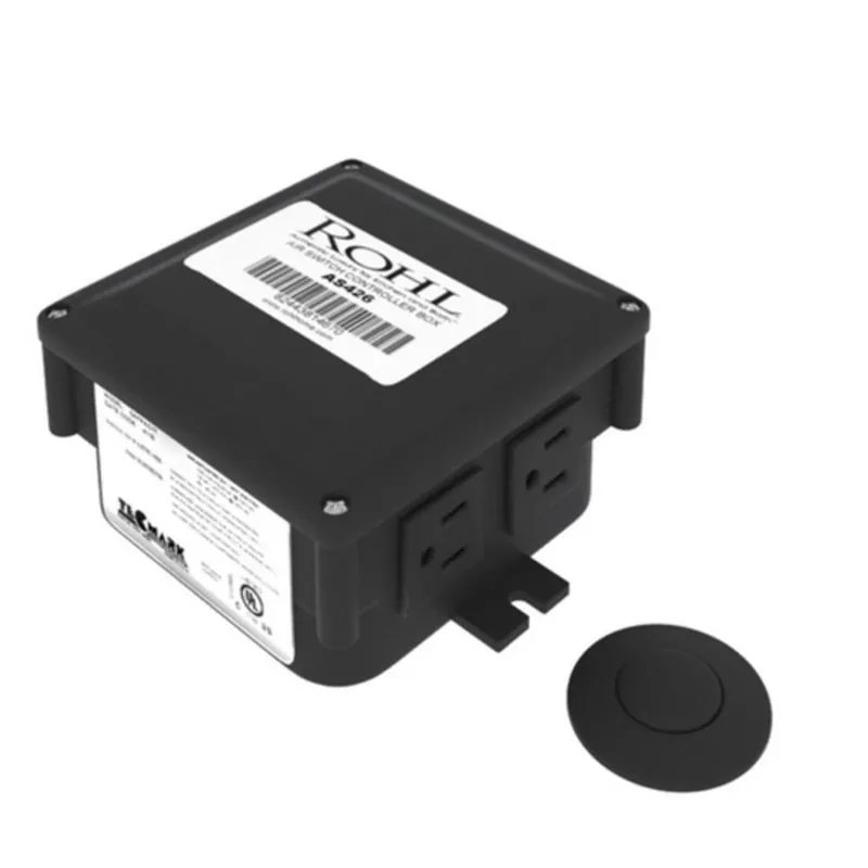 Rohl AS450MB Waste Disposal Control Box With Air Switch Button in Matte Black