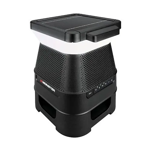 Vanco MNSOLX-BLK Solar X Outdoor LED Wireless Solar Powered Speaker