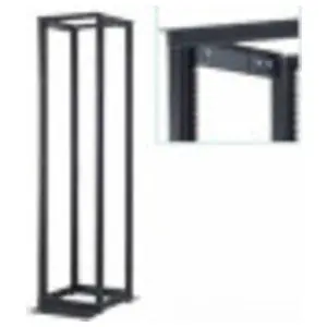 Ortronics OR-19-84-T4SDA2132 Adjustable Dual Equipment Rack Floor Mount Aluminum 84 H x 20.19 W x 21 to 32 in D