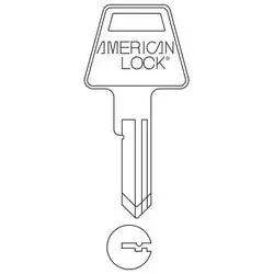 AMERICAN LOCK AK5BOXAPKGPTKB1 Padlock Cylinder Key Blank, Standard, 5-Pin, Brass, For Pin Tumbler Cylinder