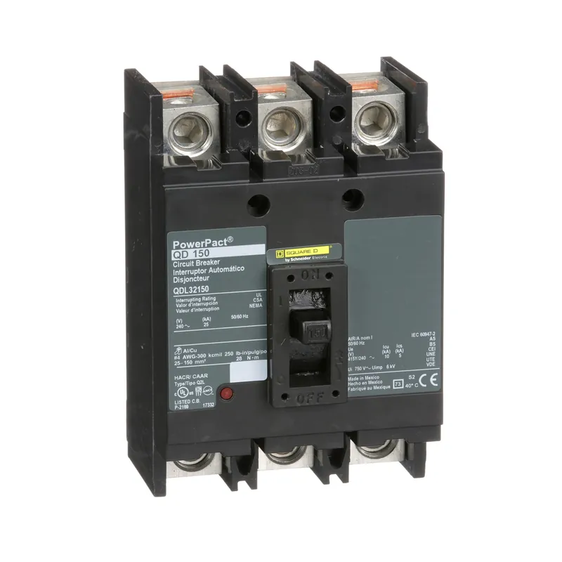 Square D QDL32150 Molded Case Circuit Breaker 150A 240V 3P