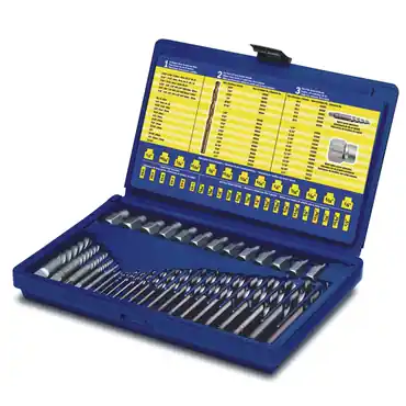 Irwin Industrial Tools 11135ZR Screw Extractor and Drill Set 35 Piece