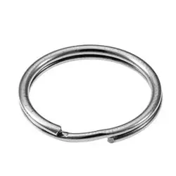 LUCKY LINE PRODUCTS INC 77402 Key Ring, Split, 1 Diameter, Tempered Steel, Brass Plated, 2 each per Card