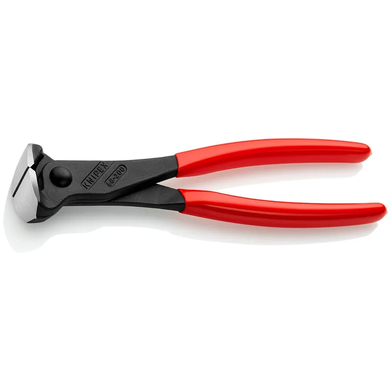 KNIPEX 6801200 End Cutting Nippers 8 in. Plastic Coating Polished Bulk