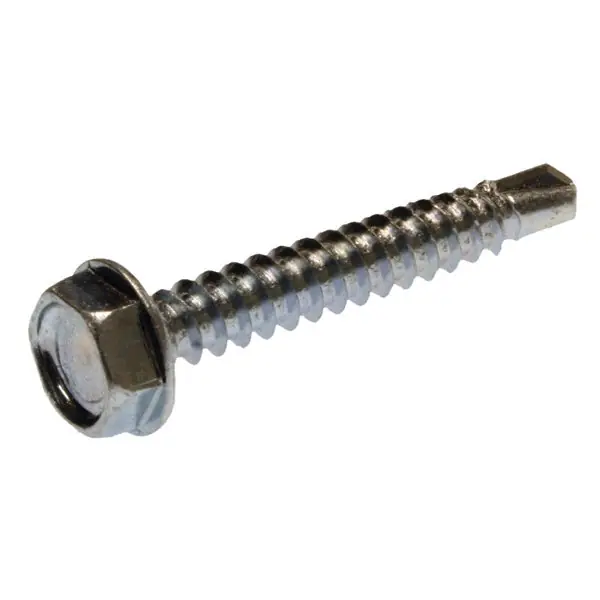 Metallics JTEKD23 Zinc Chromate Steel Hex Washer Head Self-Drilling And Tapping Screw #10 x 3-Inch