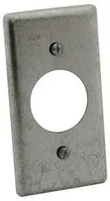 Hubbell 863 Single Gang Handy Box Receptacle Wallplate Cover Alloy Steel