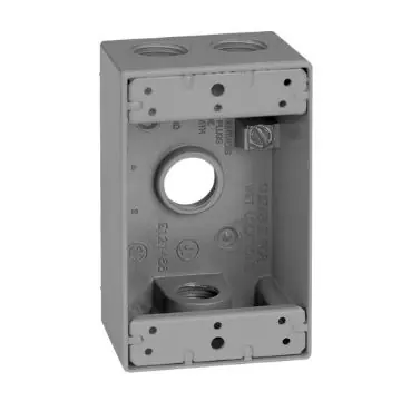 Appleton WSL150 Weatherproof Outlet Box 18.3 cu-in 1 Gang 4 Outlets