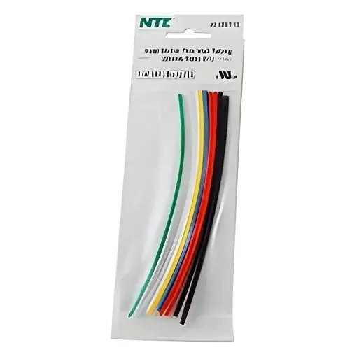 NTE Electronics HS-ASST-10 Heat Shrink Tubing Kit, Assorted Sizes, Polyolefin