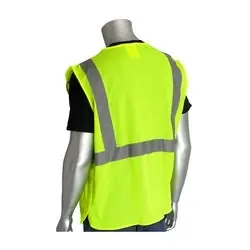 Protective Industrial Products 302-5PMVLY-3X Class 2 Mesh Breakaway Vest Hi-Vis Yellow 3X